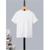 imageGirls Graphic Print Tee Shirt Round Neck Short Sleeve T Shirts Summer Cute Trendy TopsFloral White