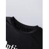 imageGirls Graphic Print Tee Shirt Round Neck Short Sleeve T Shirts Summer Cute Trendy TopsFlower Black