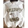 imageGirls Graphic Print Tee Shirt Round Neck Short Sleeve T Shirts Summer Cute Trendy TopsLeopard White
