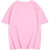 imageGirls Graphic Print Tee Shirt Round Neck Short Sleeve T Shirts Summer Cute Trendy TopsLetter Pink