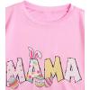 imageGirls Graphic Print Tee Shirt Round Neck Short Sleeve T Shirts Summer Cute Trendy TopsLetter Pink