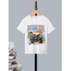 imageGirls Graphic Print Tee Shirt Round Neck Short Sleeve T Shirts Summer Cute Trendy TopsMotorcycle White