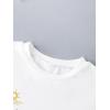 imageGirls Graphic Print Tee Shirt Round Neck Short Sleeve T Shirts Summer Cute Trendy TopsMountain White