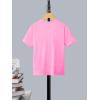 imageGirls Graphic Print Tee Shirt Round Neck Short Sleeve T Shirts Summer Cute Trendy TopsPink Graphic