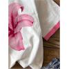imageGirls Graphic Print Tee Shirt Round Neck Short Sleeve T Shirts Summer Cute Trendy TopsPink and White
