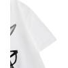 imageGirls Graphic Print Tee Shirt Round Neck Short Sleeve T Shirts Summer Cute Trendy TopsRabbit White
