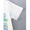 imageGirls Graphic Print Tee Shirt Round Neck Short Sleeve T Shirts Summer Cute Trendy TopsSea White