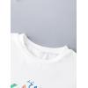 imageGirls Graphic Print Tee Shirt Round Neck Short Sleeve T Shirts Summer Cute Trendy TopsSea White