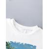 imageGirls Graphic Print Tee Shirt Round Neck Short Sleeve T Shirts Summer Cute Trendy TopsVacation White