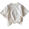 imageGirls Graphic Print Tee Shirt Round Neck Short Sleeve T Shirts Summer Cute Trendy TopsWhite