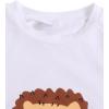 imageGirls Graphic Print Tee Shirt Round Neck Short Sleeve T Shirts Summer Cute Trendy TopsWhite Animal