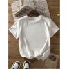 imageGirls Graphic Print Tee Shirt Round Neck Short Sleeve T Shirts Summer Cute Trendy TopsWhite Bowknot