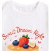 imageGirls Graphic Print Tee Shirt Round Neck Short Sleeve T Shirts Summer Cute Trendy TopsWhite Cake