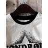 imageGirls Graphic Print Tee Shirt Round Neck Short Sleeve T Shirts Summer Cute Trendy TopsWhite Letter