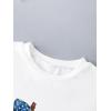 imageGirls Graphic Print Tee Shirt Round Neck Short Sleeve T Shirts Summer Cute Trendy TopsWhite With Cherry