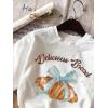 imageGirls Graphic Print Tee Shirt Round Neck Short Sleeve T Shirts Summer Cute Trendy TopsWhite With Graphic