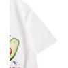 imageGirls Graphic Print Tee Shirt Round Neck Short Sleeve T Shirts Summer Cute Trendy TopsWhite With Patterned