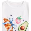 imageGirls Graphic Print Tee Shirt Round Neck Short Sleeve T Shirts Summer Cute Trendy TopsWhite With Patterned