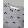 imageGirls Graphic Tee Crew Neck Letter Bow Print Crop Tops Casual Cute Short Sleeve T ShirtBowknot Grey