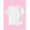imageGirls Graphic Tee Crew Neck Letter Bow Print Crop Tops Casual Cute Short Sleeve T ShirtPatterned White
