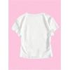 imageGirls Graphic Tee Crew Neck Letter Bow Print Crop Tops Casual Cute Short Sleeve T ShirtWhite