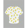 imageGirls Graphic Tee Crew Neck Letter Bow Print Crop Tops Casual Cute Short Sleeve T ShirtWhite Yellow
