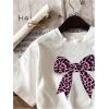 imageGirls Graphic Tee Shirt Short Sleeve Round Neck Preppy Casual Trendy Cute Summer TopsBow White