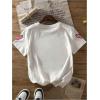 imageGirls Graphic Tee Shirt Short Sleeve Round Neck Preppy Casual Trendy Cute Summer TopsCartoon White