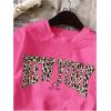 imageGirls Graphic Tee Shirt Short Sleeve Round Neck Preppy Casual Trendy Cute Summer TopsHot Pink Letter