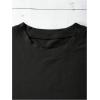 imageGirls Graphic Tees Short Sleeve Bow Print Tee Tops Crew Neck Drop Shoulder Casual Summer T ShirtsBlack