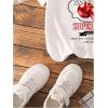 imageGirls Graphic Tees Short Sleeve Bow Print Tee Tops Crew Neck Drop Shoulder Casual Summer T ShirtsWhite Red