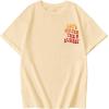 imageGirls Graphic Tees Short Sleeve Crewneck T Shirt Preppy Cute Tops Casual Summer Tee TopsApricot