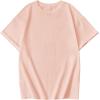 imageGirls Graphic Tees Short Sleeve Crewneck T Shirt Preppy Cute Tops Casual Summer Tee TopsCoral Pink Graphic