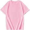 imageGirls Graphic Tees Short Sleeve Crewneck T Shirt Preppy Cute Tops Casual Summer Tee TopsPink Letter