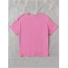 imageGirls Graphic Tees Short Sleeve Crewneck T Shirt Preppy Cute Tops Casual Summer Tee TopsTropical Pink