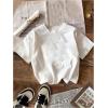 imageGirls Letter Graphic Tees Short Sleeve Crew Neck TShirts Loose Cute TopsBrown and White