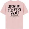imageGirls Letter Print T Shirt Half Sleeve Drop Shoulder Crew Neck Oversized Tee TopsPink