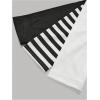 imageGirls Long Sleeve Shirts Crew Nekc Slim Fitted Tight Fall Basic Tees Cute Crop Tops for GirlsBlack and White