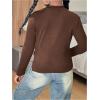 imageGirls Rhinestone Heart Graphic Tee Tops Mock Neck Long Sleeve Glitter Fall T ShirtBrown