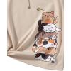 imageGirls Summer Tee Tops Cartoon Print Short Sleeve Round Neck Casual Cute T Shirt for GirlsApricot Graphic