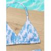 imageGirls Tie Dye Smocked 2 Piece Swimwear Sets Backless Halter Bikini Cute Brief Bathing SuitBlue