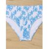 imageGirls Tie Dye Smocked 2 Piece Swimwear Sets Backless Halter Bikini Cute Brief Bathing SuitBlue