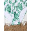 imageGirls Tie Dye Smocked 2 Piece Swimwear Sets Backless Halter Bikini Cute Brief Bathing SuitGreen