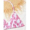 imageGirls Tie Dye Smocked 2 Piece Swimwear Sets Backless Halter Bikini Cute Brief Bathing SuitPink