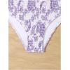 imageGirls Tie Dye Smocked 2 Piece Swimwear Sets Backless Halter Bikini Cute Brief Bathing SuitPurple