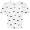 imageGirls Graphic Tee Crew Neck Letter Bow Print Crop Tops Casual Cute Short Sleeve T ShirtBow Grey