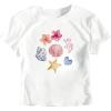 imageGirls Graphic Tee Crew Neck Letter Bow Print Crop Tops Casual Cute Short Sleeve T ShirtPatterned White