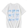 Blue Bow White