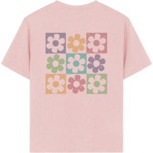 imageGirls Floral Graphic Print Cute T Shirts Crew Neck Short Sleeve Clothes Loose Summer Cute Tops for GirlsPink