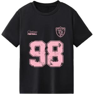 imageGirls Graphic Print Tee Shirt Round Neck Short Sleeve T Shirts Summer Cute Trendy TopsBlack Number